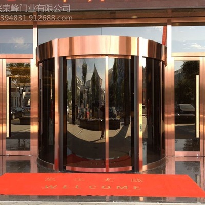 鴻業旋轉門酒店豪華自動旋轉門兩翼旋轉門全國上門安裝